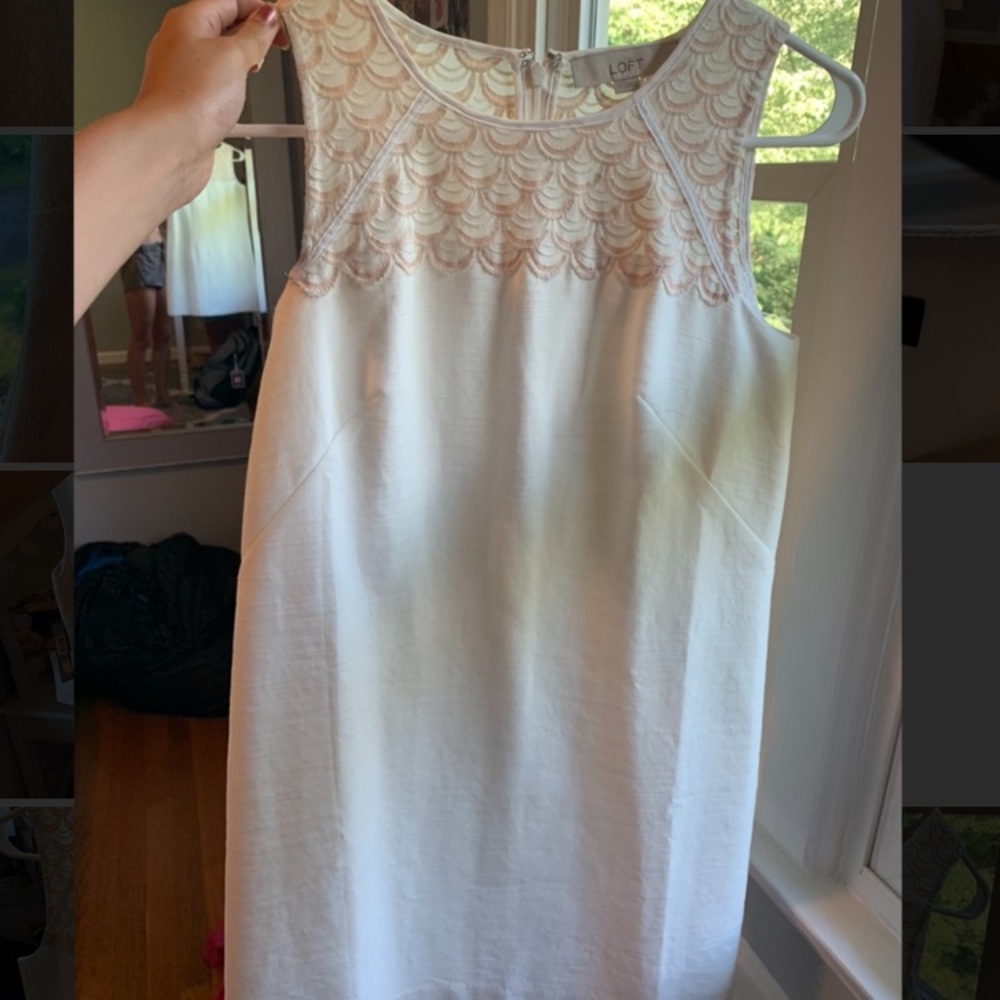 Brand new Loft white linen dress
